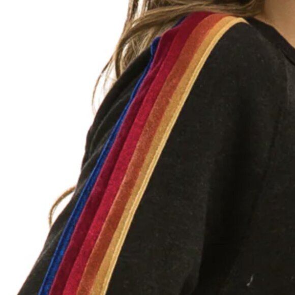 Aviator Nation Unisex Velour Sleeve Crewneck - Picture 4 of 8